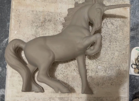 Standing Unicorn Bisque