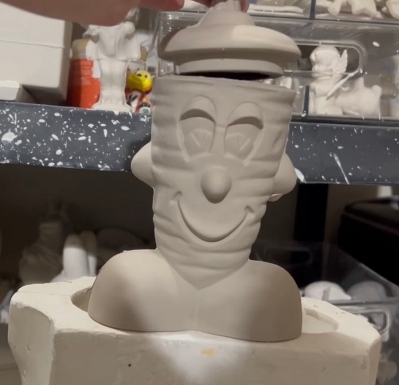 Carrot Character Jar Bisque