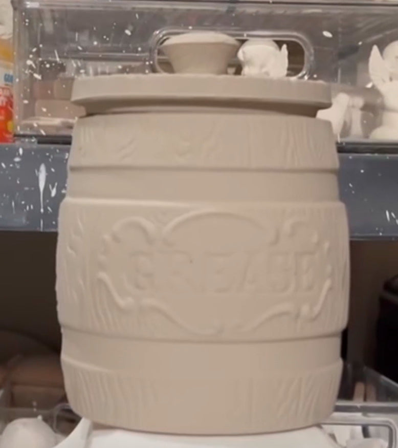 Tea, Coffee, Grease Canister Bisque