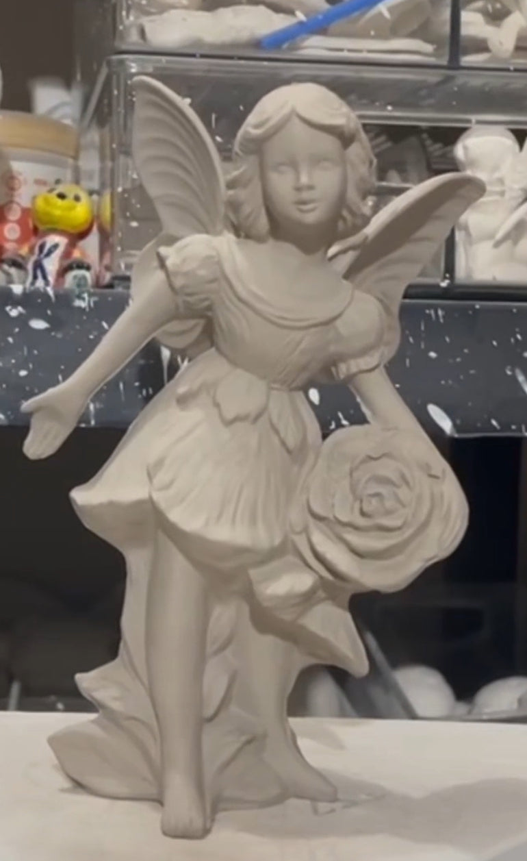 Fairy with Rose Bisque