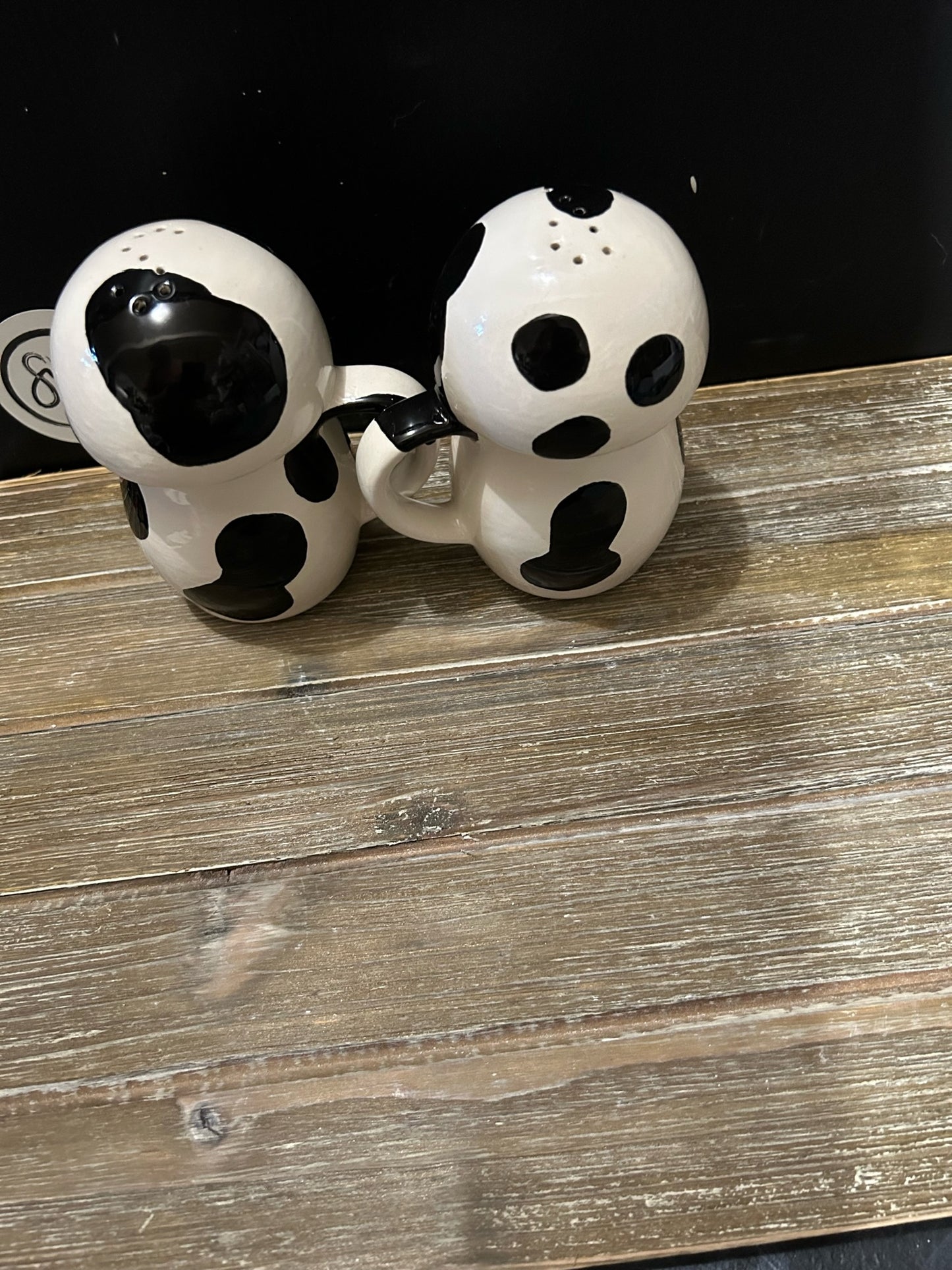 Finished Cow Salt &Pepper Shakers