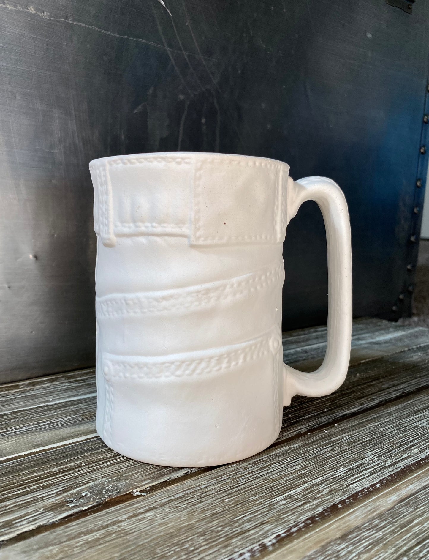 Denim Mug and Sugar Dish Bisque