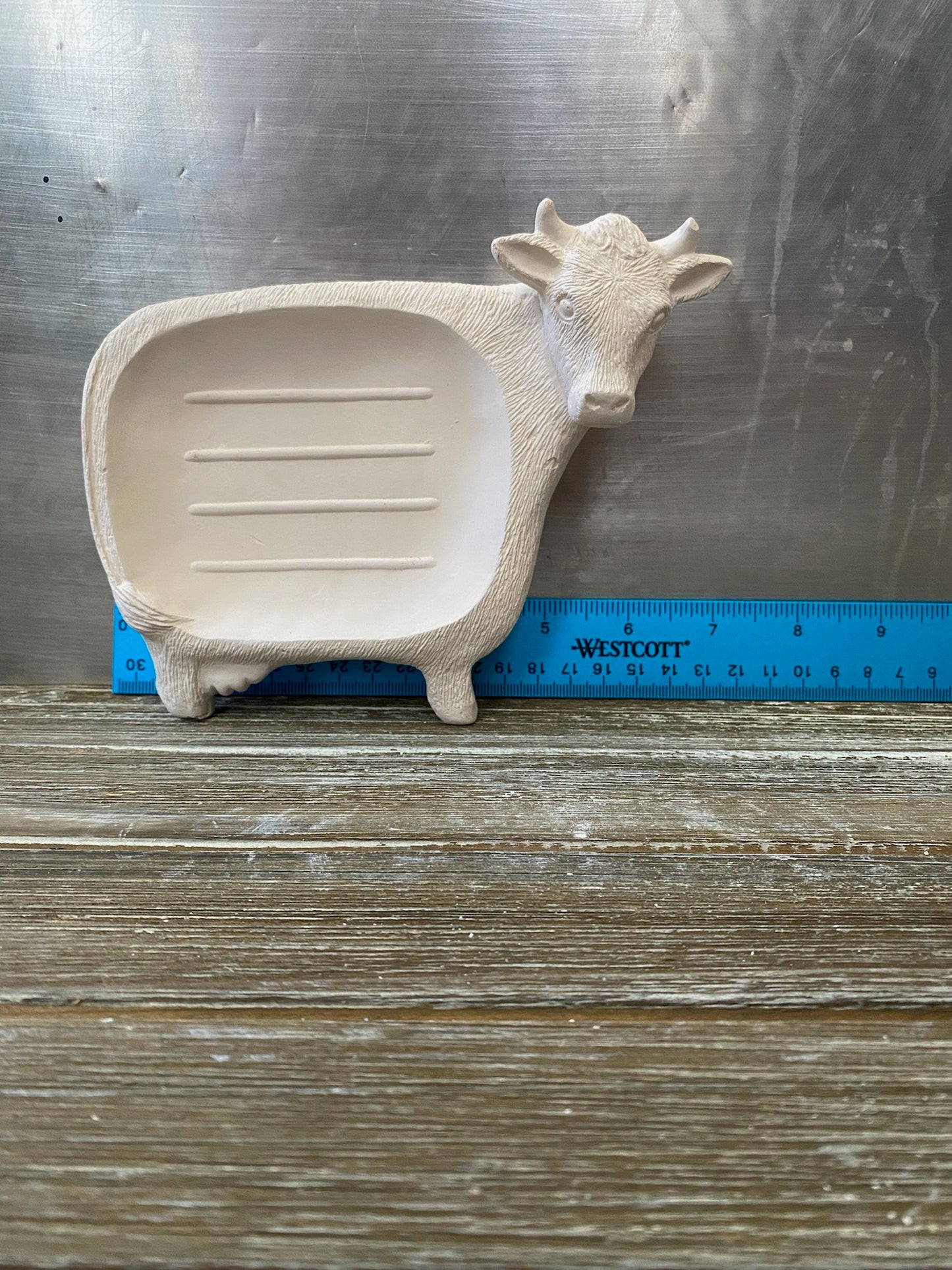 Cow Soap Dish Bisque