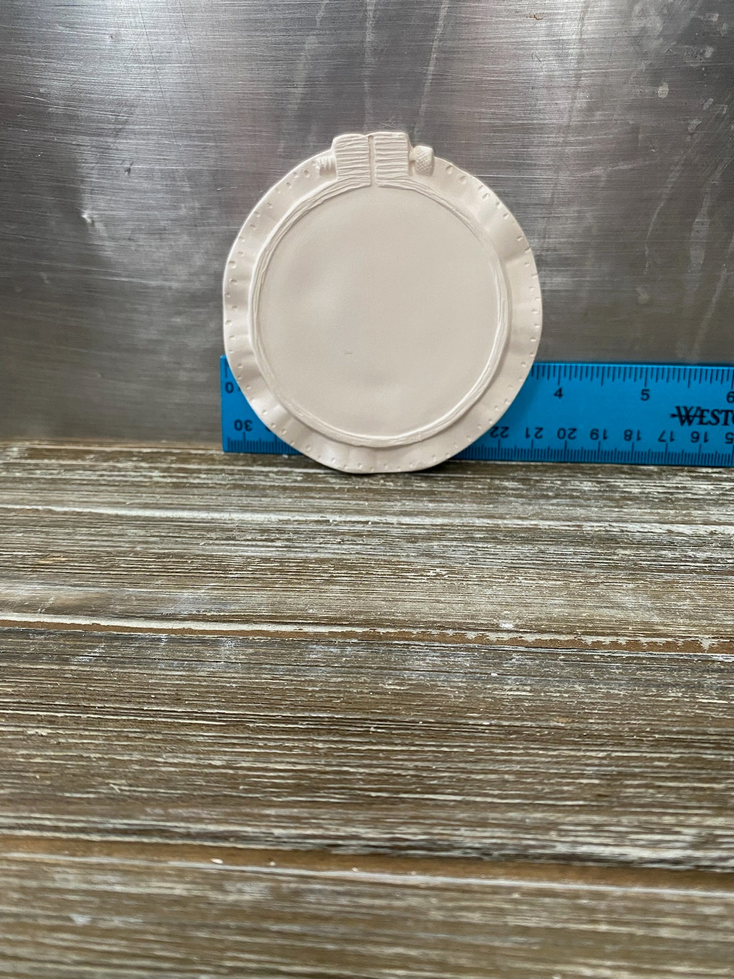 Christmas Hoop Ornament Bisque