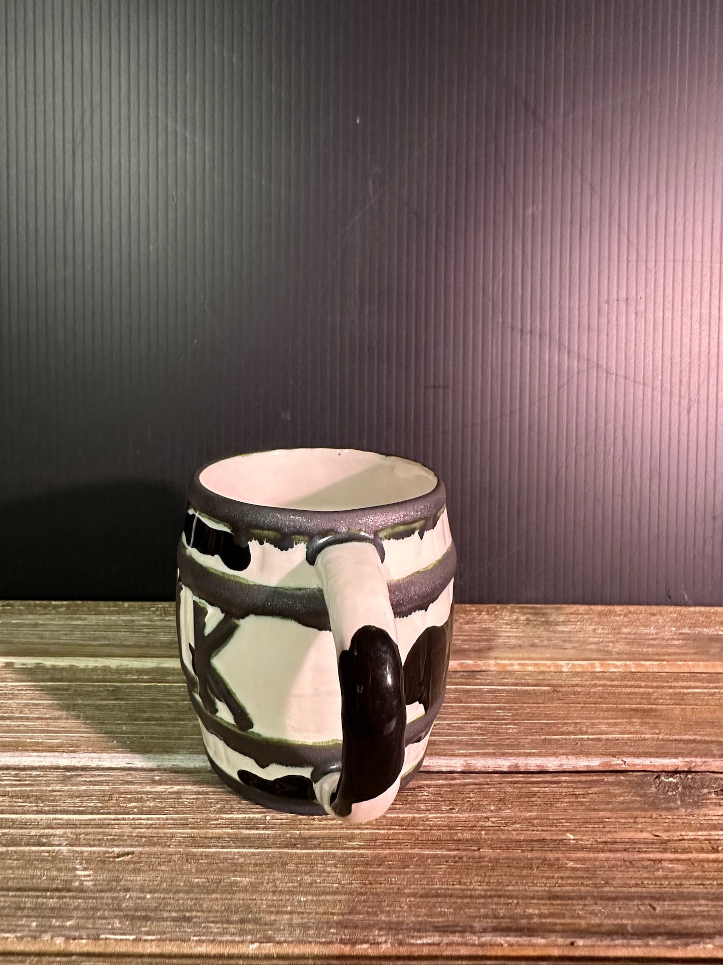 Finished Milk Mug (cow print)