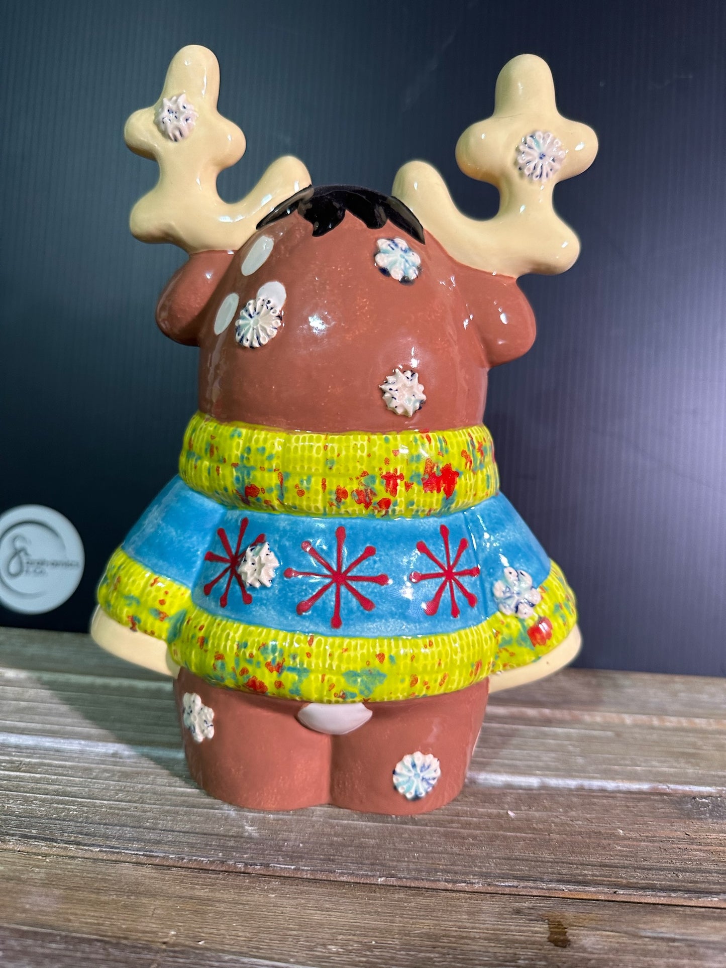 Finished Reindeer in Sweater