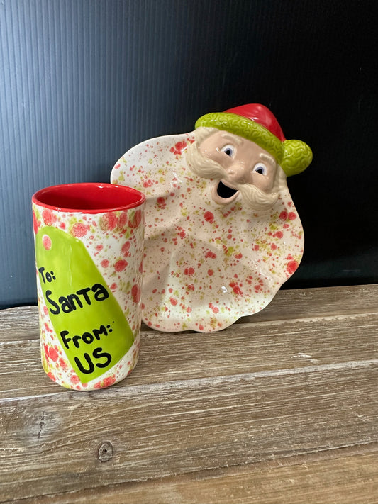 Finished Santa Plate and Cup