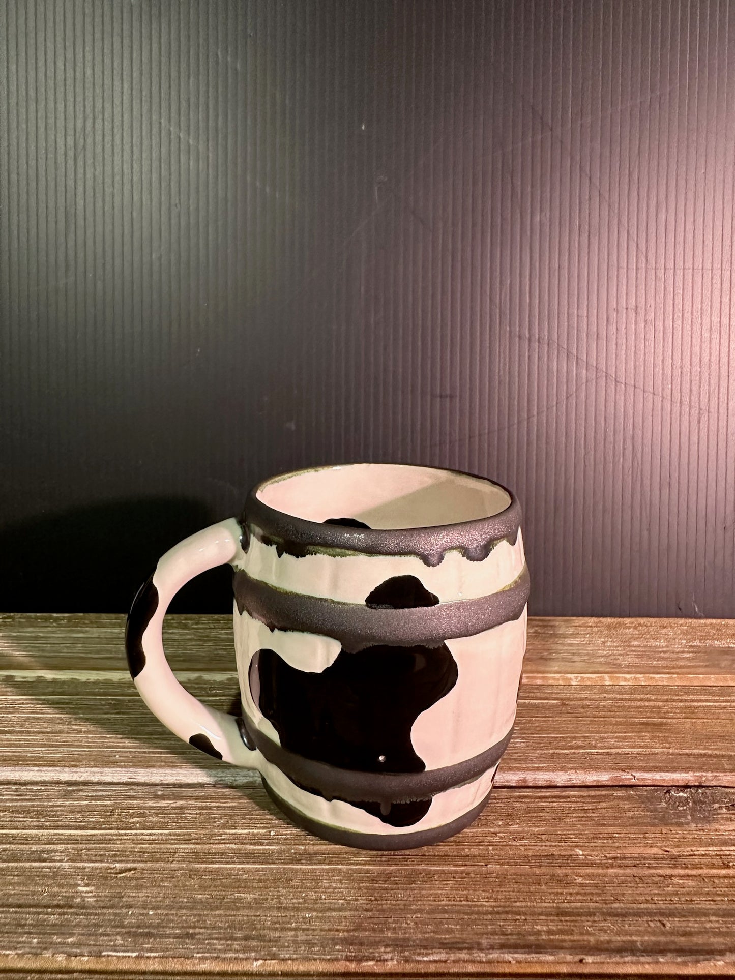 Finished Milk Mug (cow print)