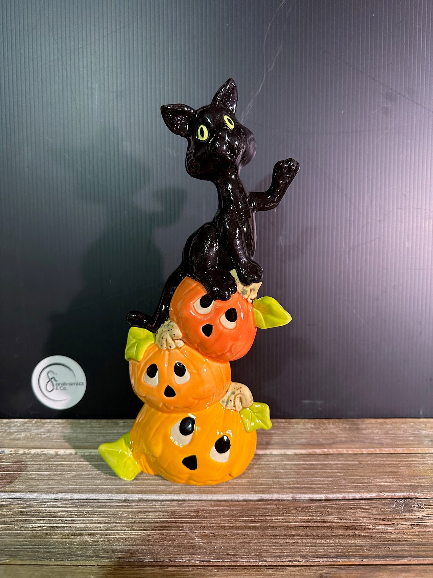 Finished Cat on Pumpkins