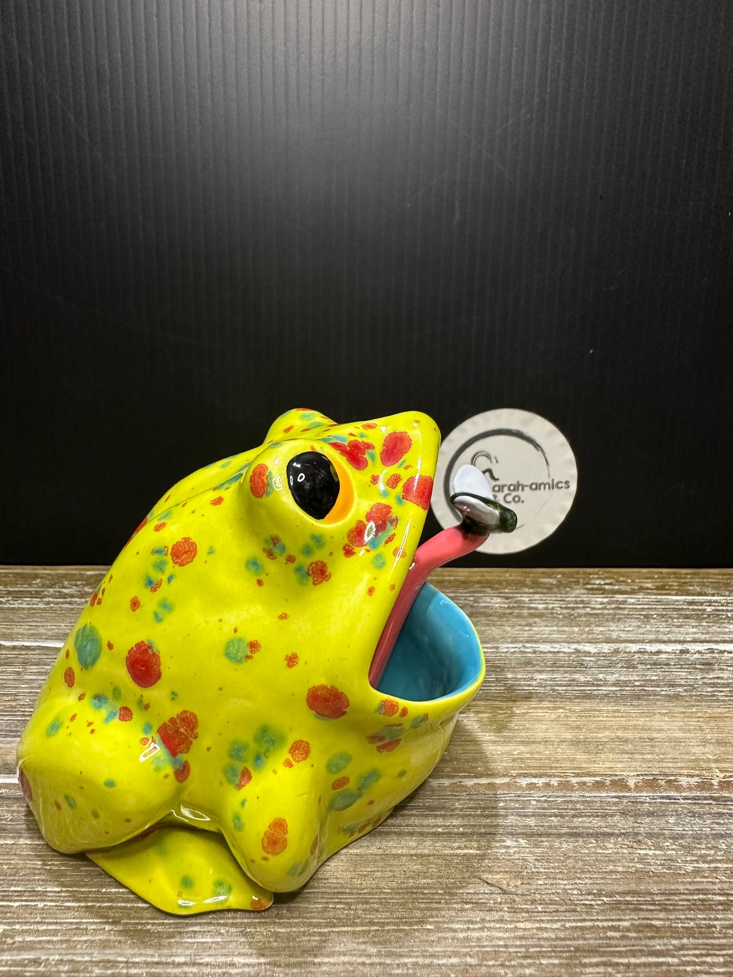 Finished Frog Salt Pot