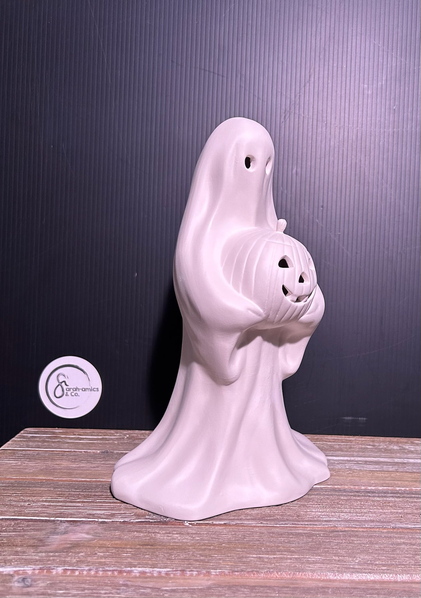 Ghost holding Jack ‘o’ Lantern Bisque