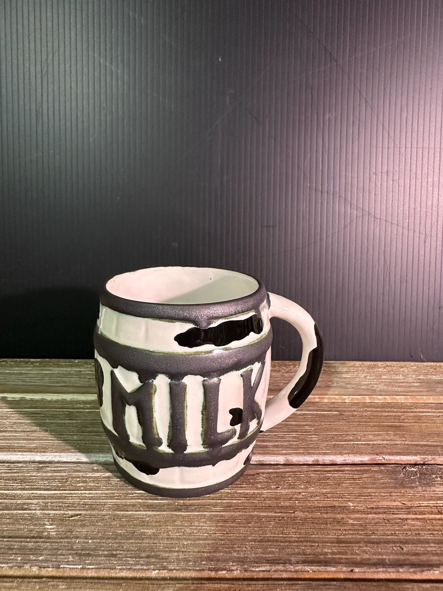 Finished Milk Mug (cow print)