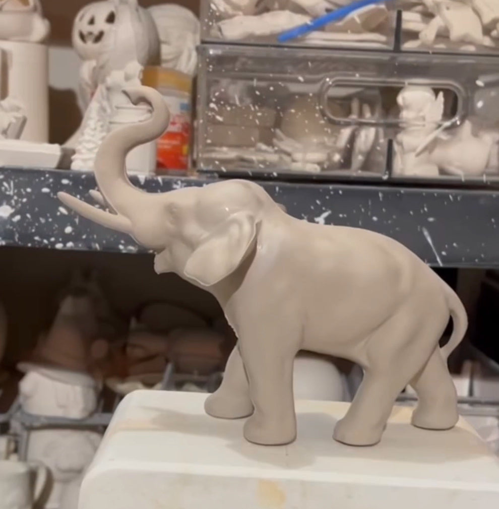 Standing Elephant BIsque