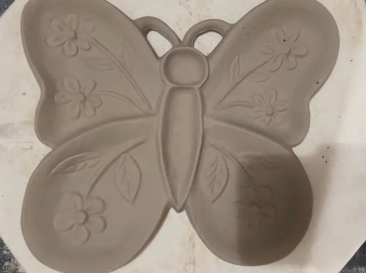 Butterfly Tray Bisque