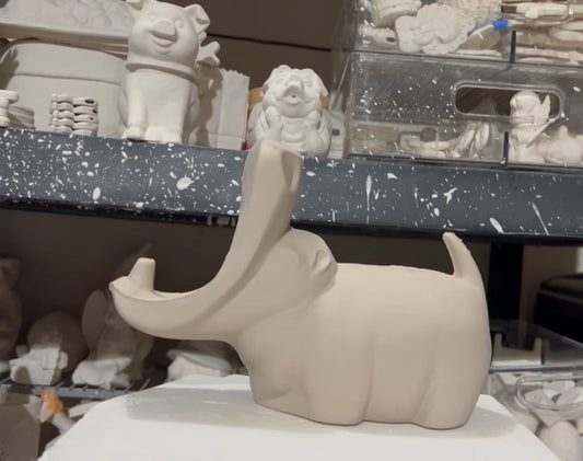 Hippo Holder Bisque