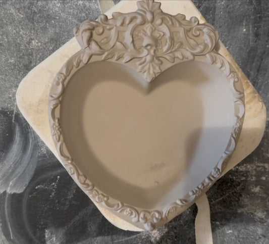 Heart Shaped Valet Tray Bisque