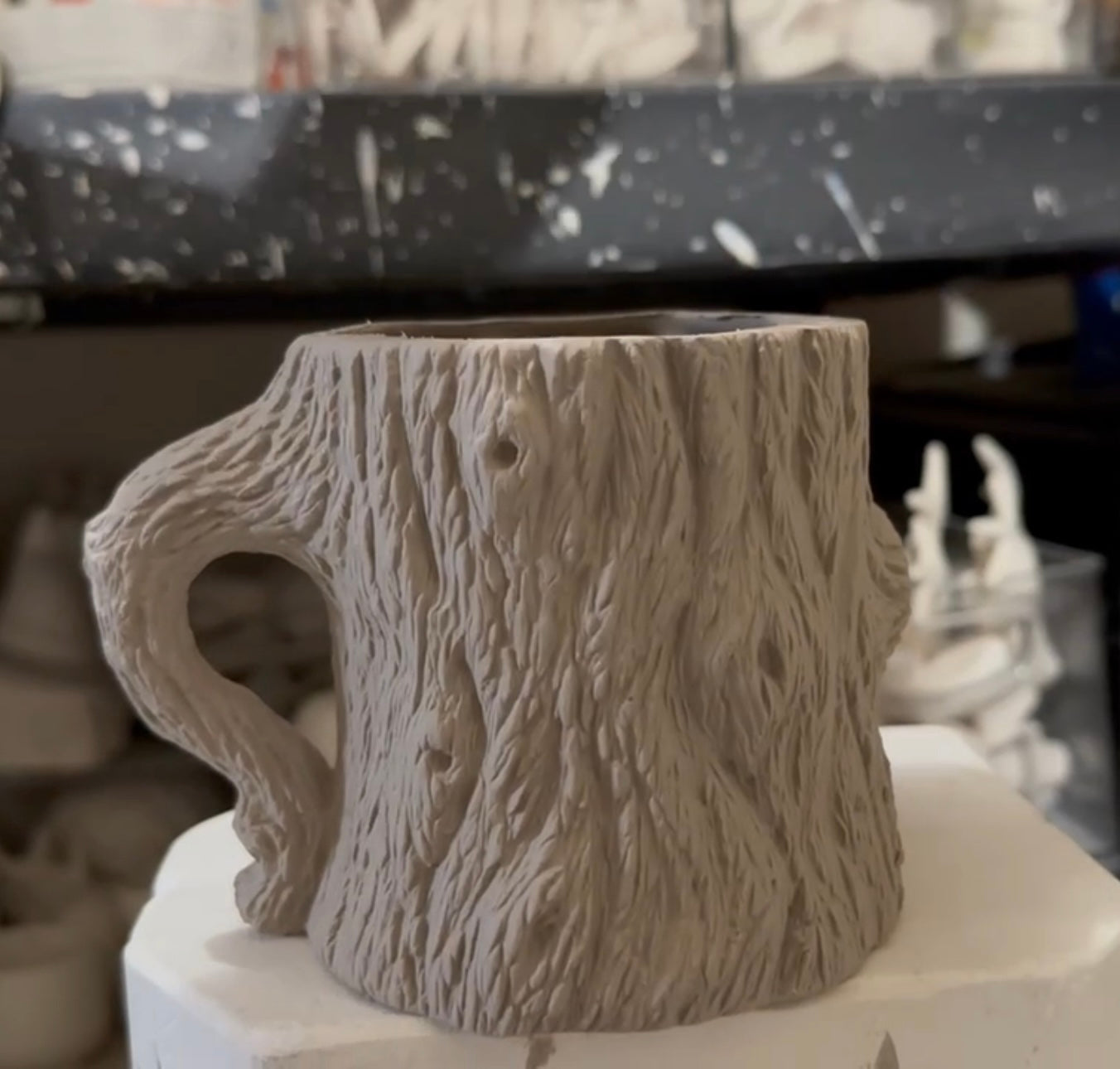 Tree Mug Bisque