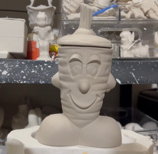 Carrot Character Jar Bisque
