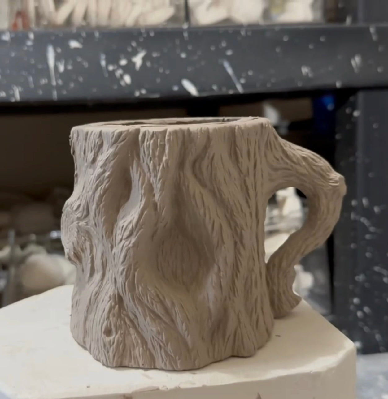 Tree Mug Bisque