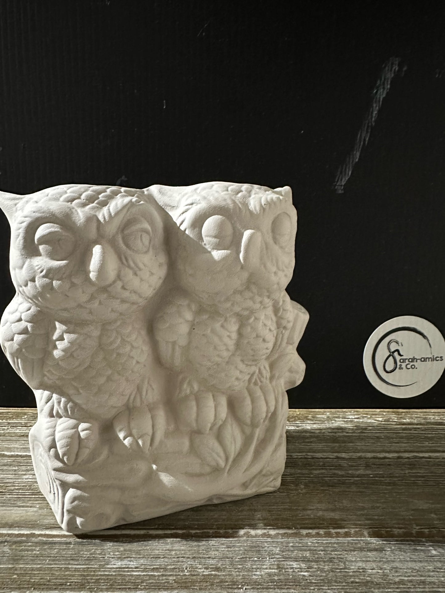 Owl Vase Bisque