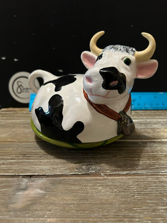 Finished Cow Butter Dish