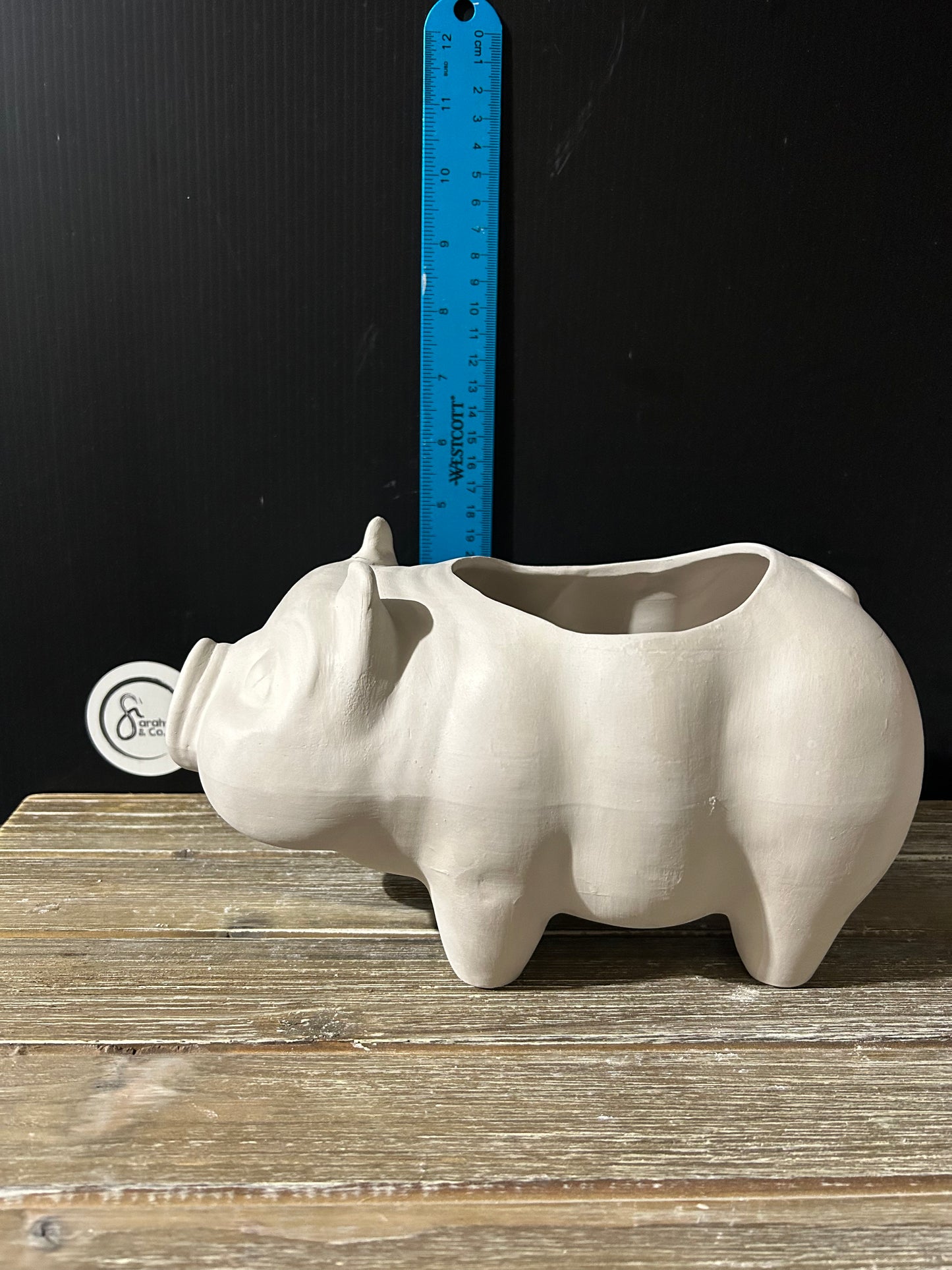 “Truffle” the Pig Planter Bisque