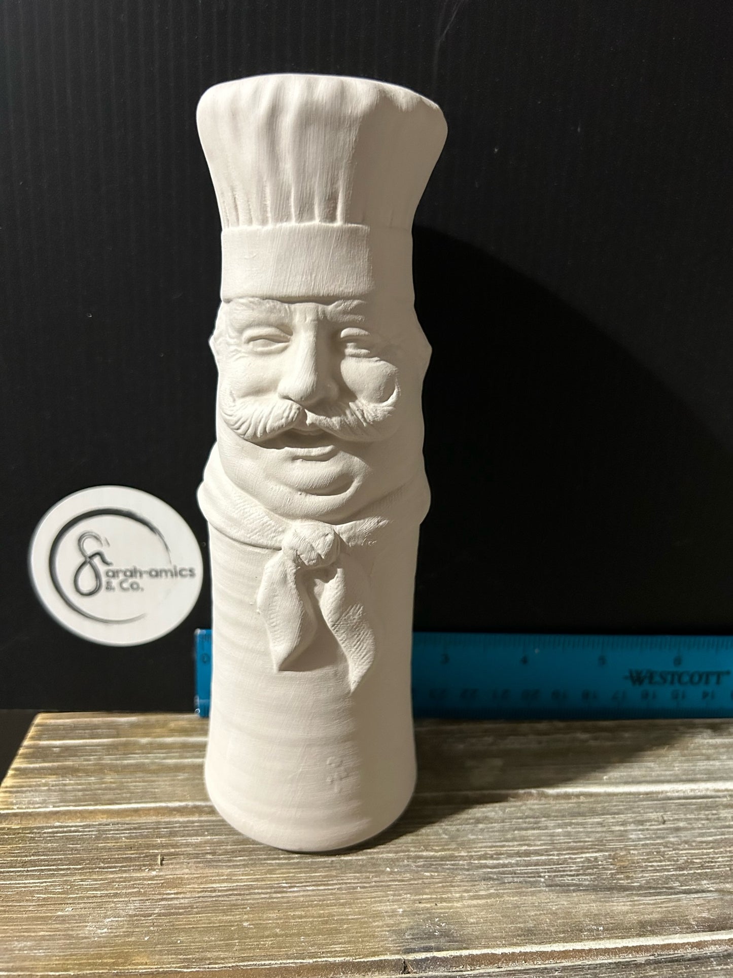 Chef Salt & Pepper Shaker Bisque