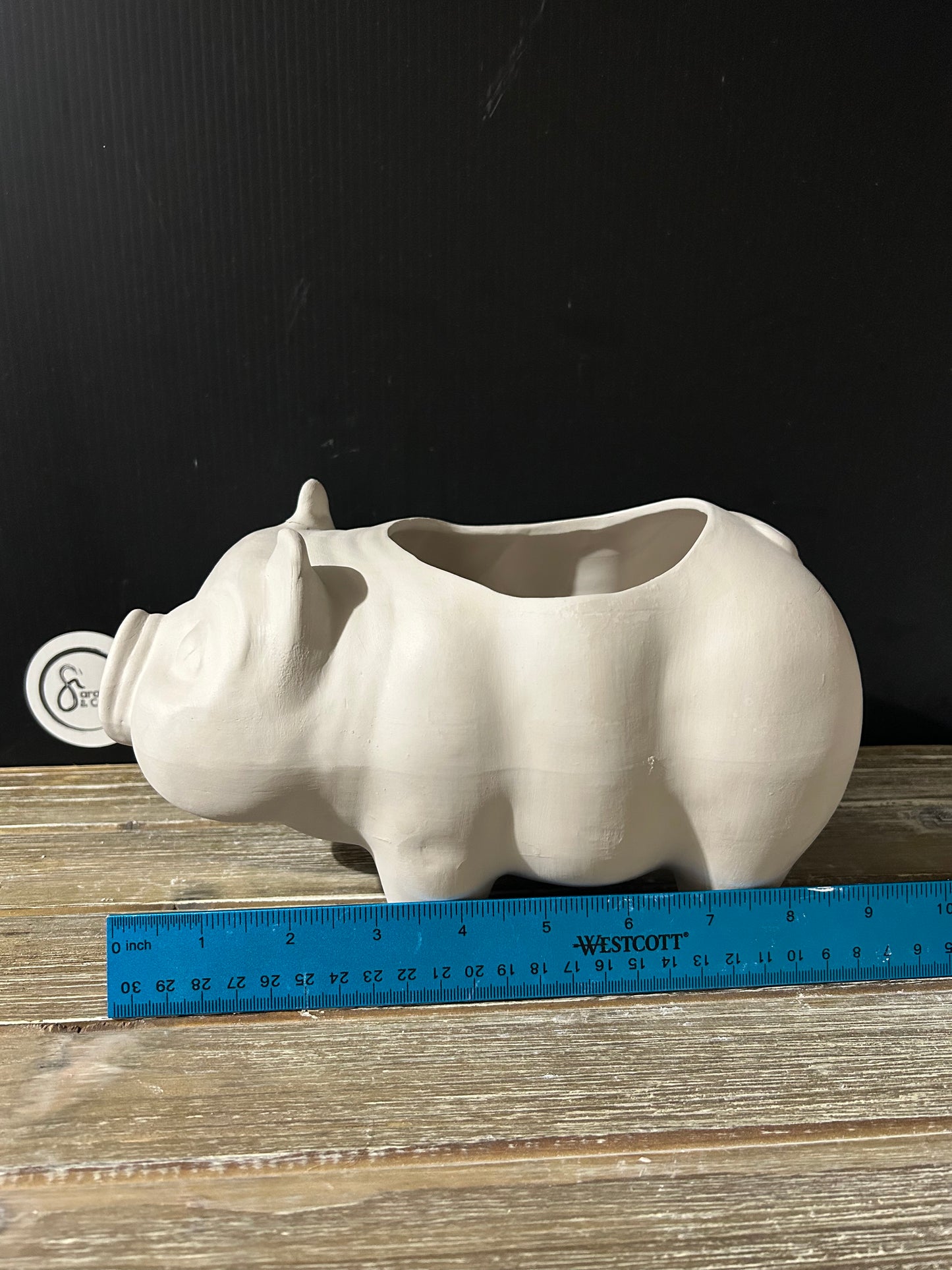 “Truffle” the Pig Planter Bisque