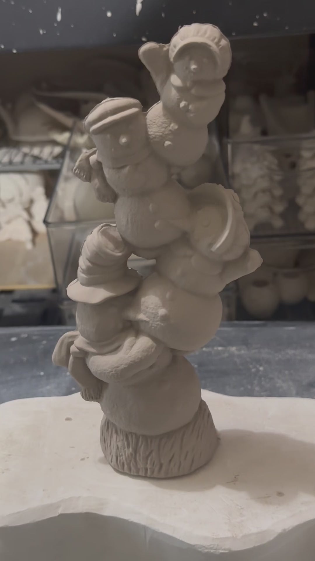 Snowman Stack Bisque – Sarah-amics Co LLC