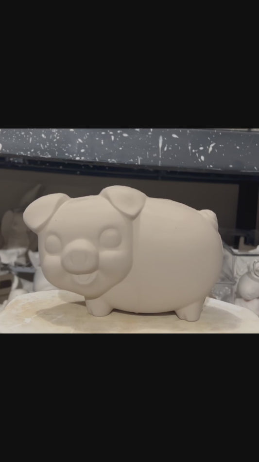 Cartoon Piggy Bank Bisque