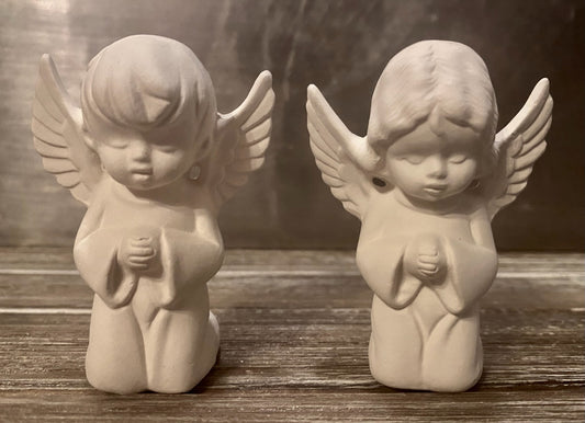 Kneeling Angel(s) Bisque Small