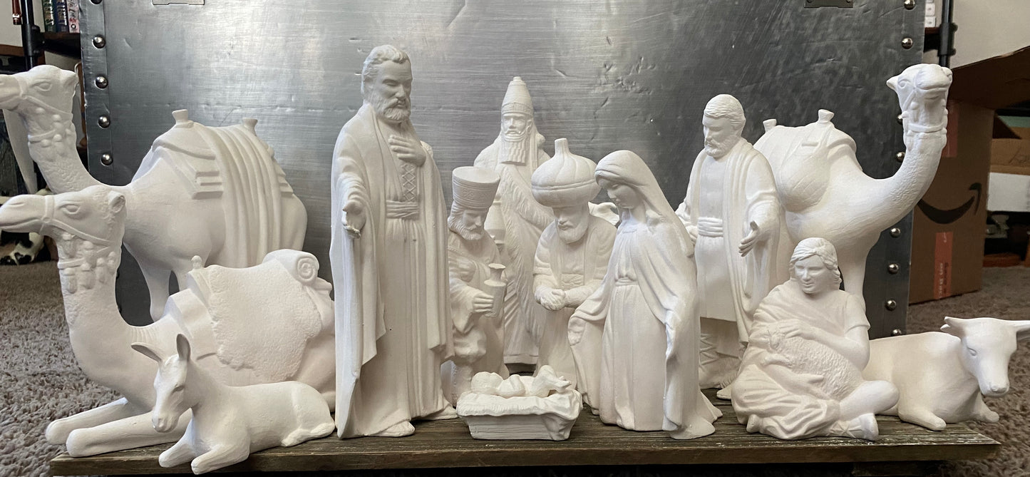 Large Duncan Nativity Scene Bisque