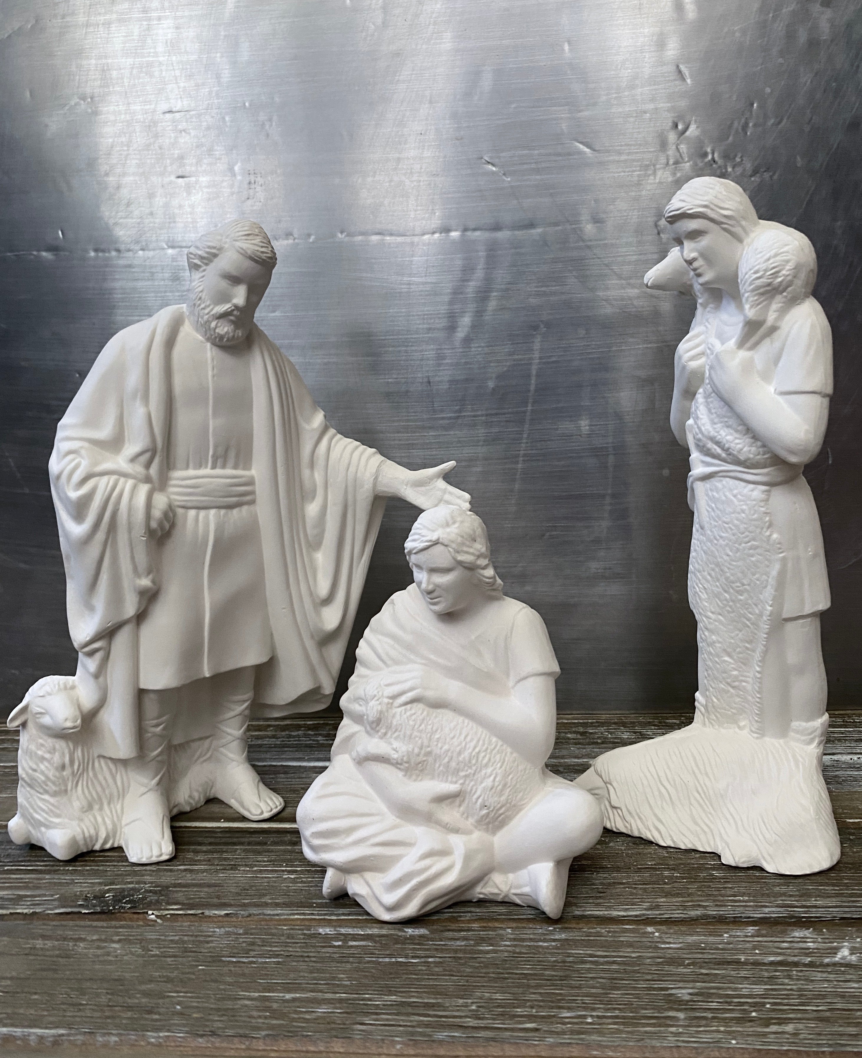 Ceramic Bisque~Lg Riverview Nativity Set, Christmas, Stable NOT Included~6 Pieces~U-Paint or cheapest Glaze