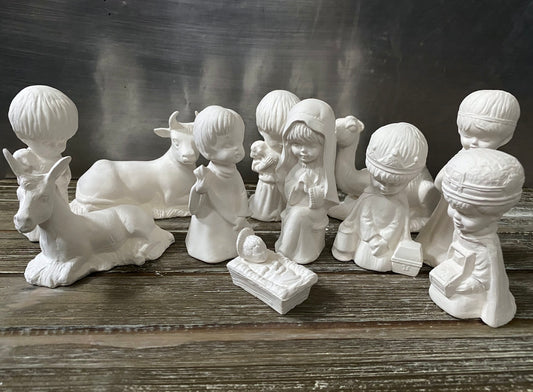 Duncan Kids Nativity Set Bisque