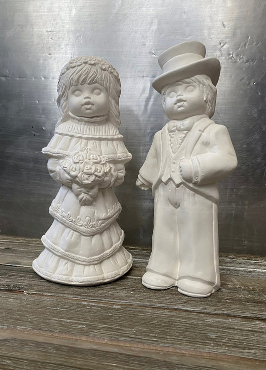 Vintage Bride and Groom Bisque