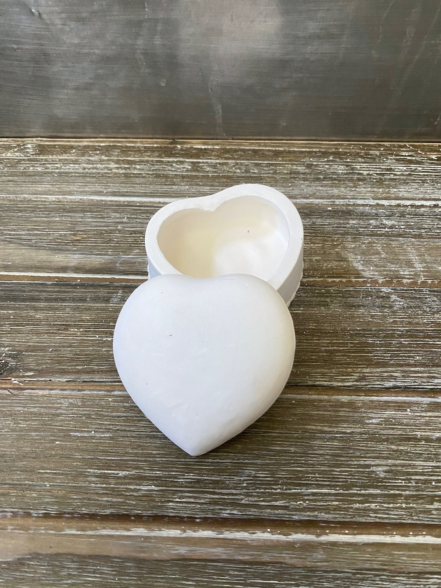 Small Heart Box Bisque