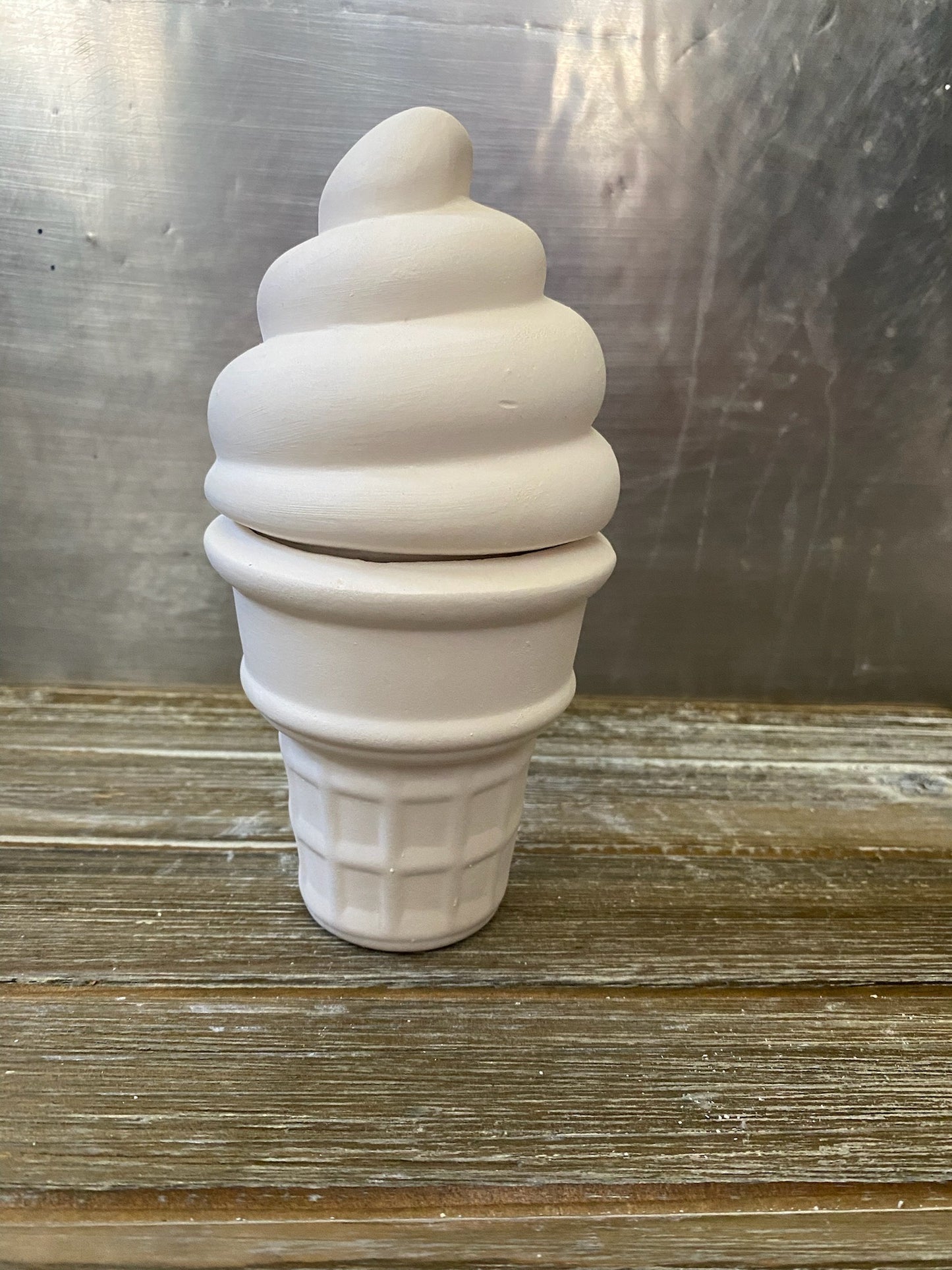 Ice Cream Cone Box Bisque