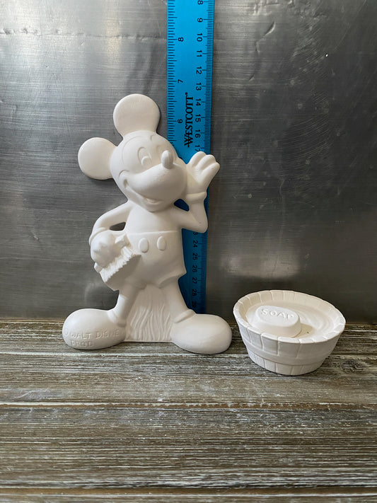 "Mickey" Tub & Soap Wall Hanger Bisque