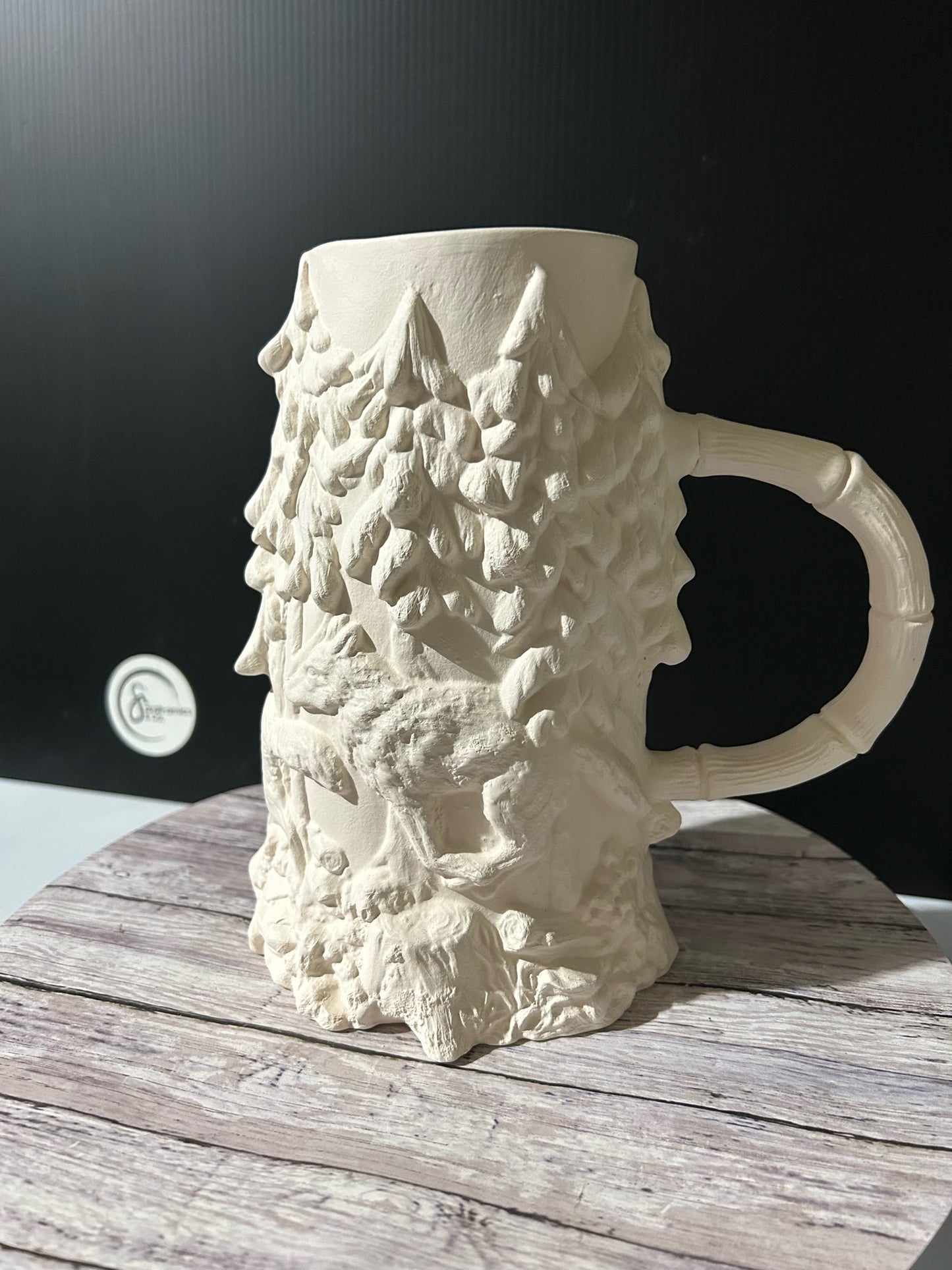 Wolf Stein/Vase/Candle Holder Bisque